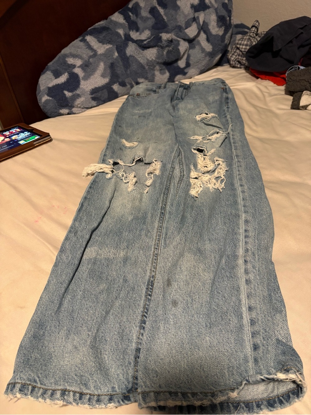PacSun Light Wash Distressed Wide Leg Jeans